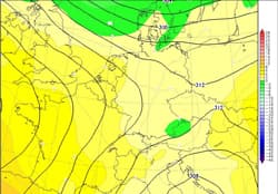 Illustration zum Wetterbegriff Isothermen