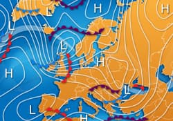 Illustration zum Wetterbegriff Okklusion