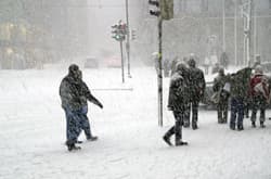 Illustration zum Wetterbegriff Schneetreiben