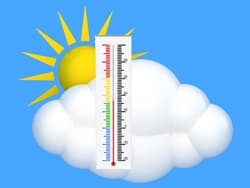 Illustration zum Wetterbegriff Temperatur