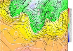 Illustration zum Wetterbegriff Troglage