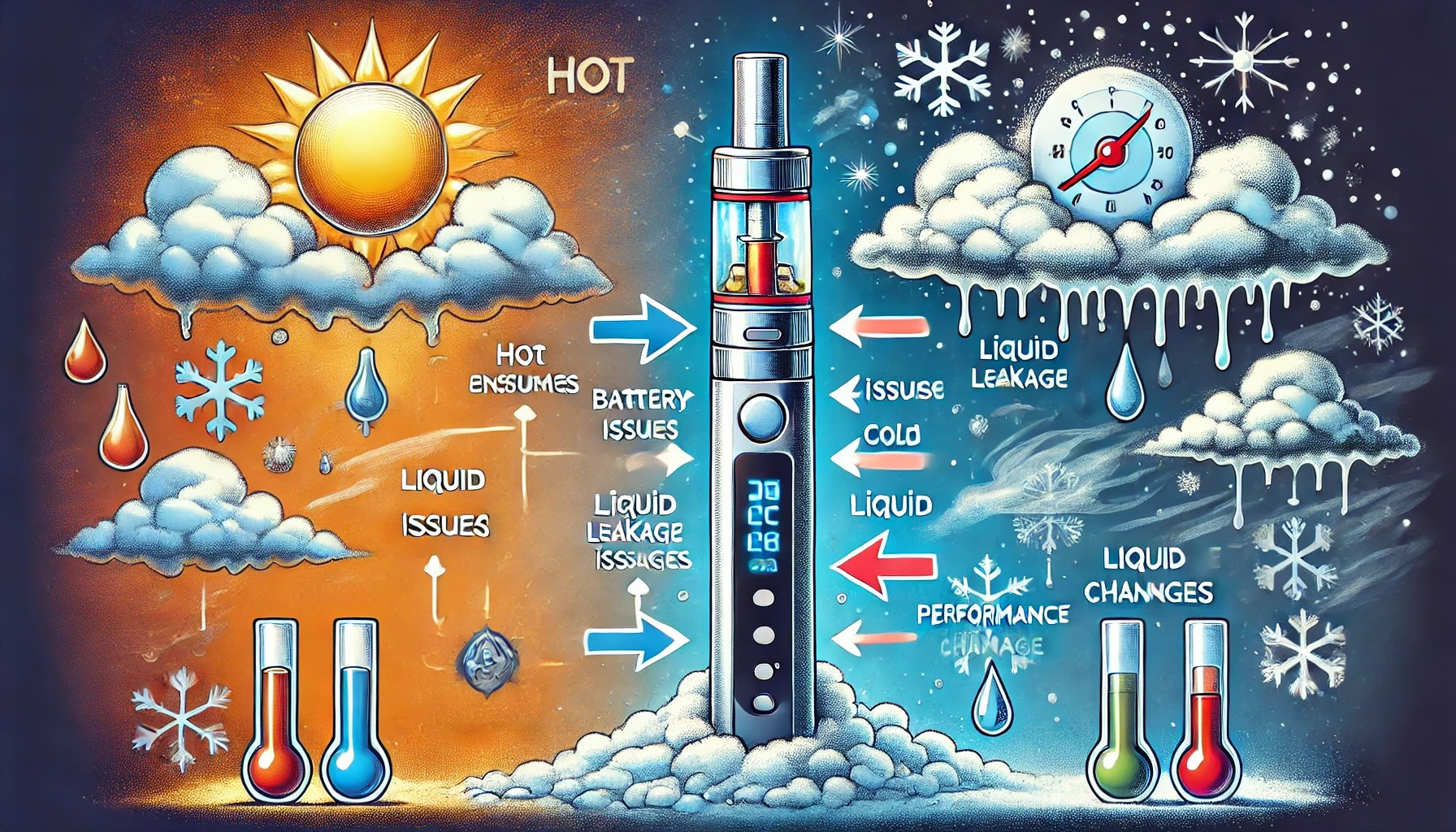 Temperaturschwankungen und ihre Auswirkungen auf E-Zigaretten