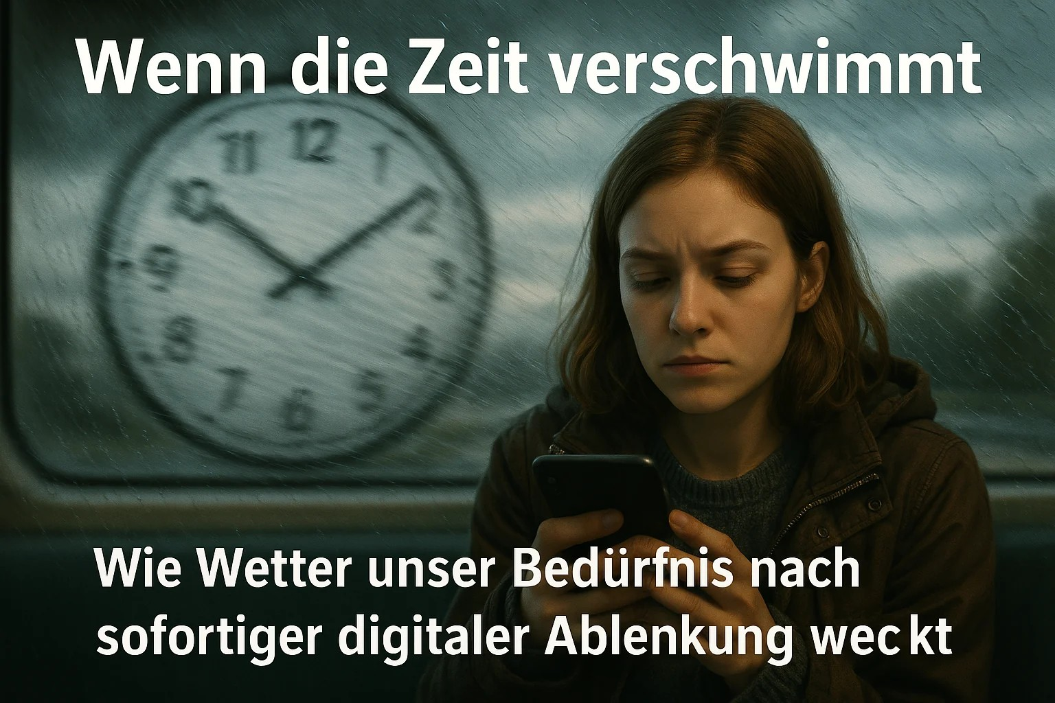 Wenn die Zeit verschwimmt  Wie Wetter unser Bedürfnis nach sofortiger digitaler Ablenkung weckt