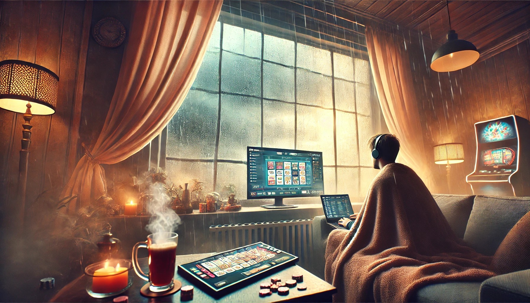 Wetter und Stimmung: Warum regnerische Tage perfekt für Online-Casinos sind